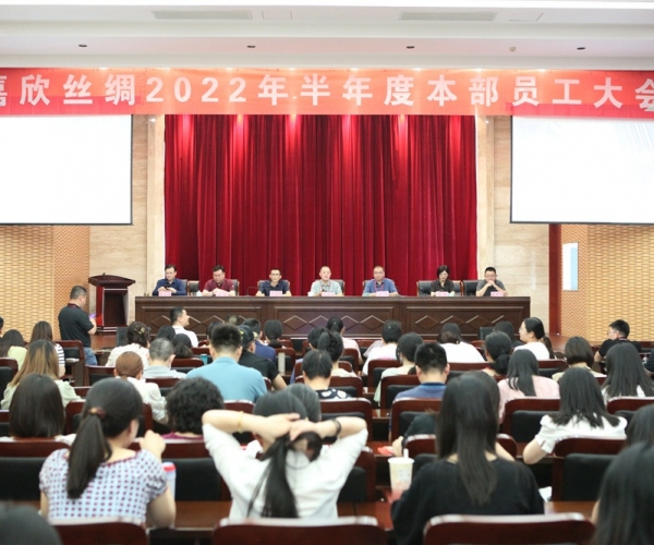 6008集团官方网站丝绸召开2022半年度总部员工大会